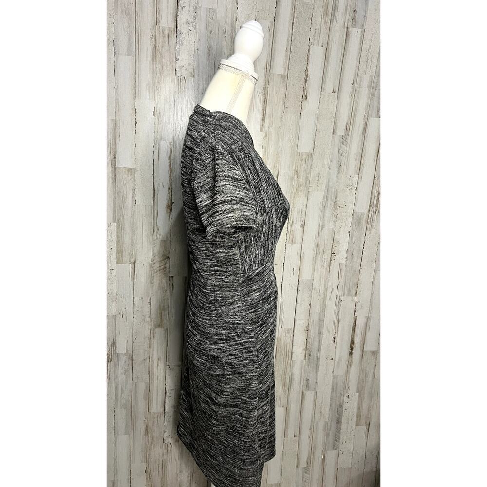 Maeve Women's Gray Cinched Surplice Faux Wrap Dress Size Small Knee Length - Picture 3 of 6